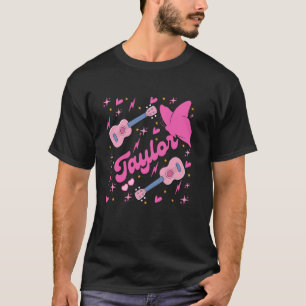 Camiseta Chica Retro TAYLOR Primer nombre Groovy B personal