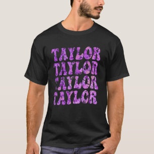 Camiseta Chica Retro TAYLOR Primer nombre Groovy D personal