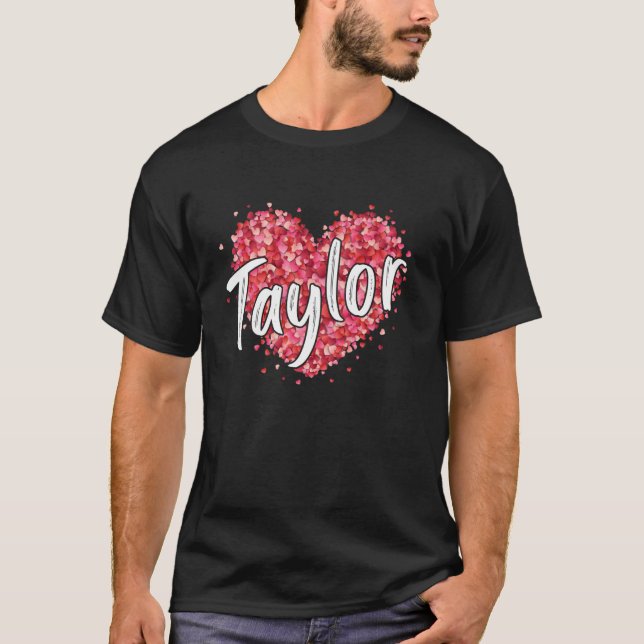 Camiseta Chica Retro TAYLOR Primer nombre Groovy D personal (Anverso)