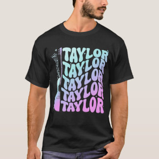Camiseta Chica Retro Taylor Primer nombre Groovy personaliz