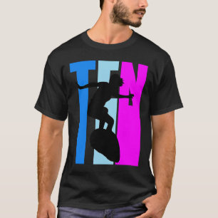 Camiseta Chica Riding Waves 10.ª Surfista Rosa de Cumpleaño