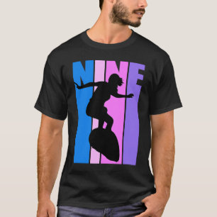 Camiseta Chica Riding Waves Noveno Surfista Rosa de Cumplea