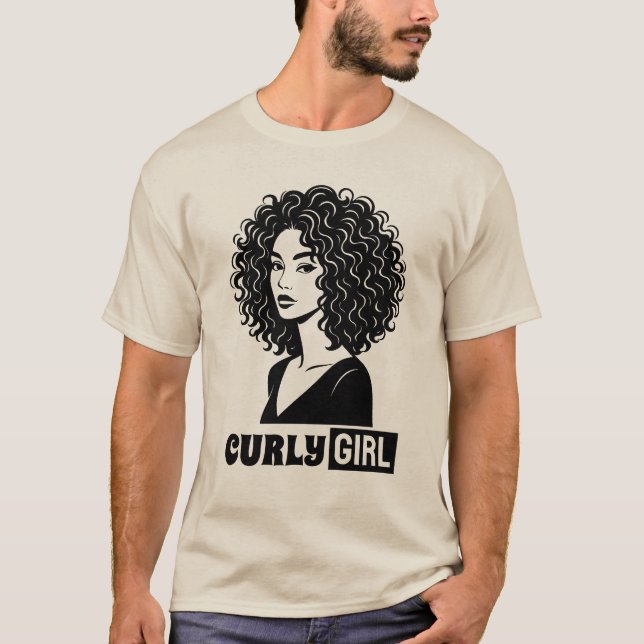 Camiseta Chica Rizada (Anverso)