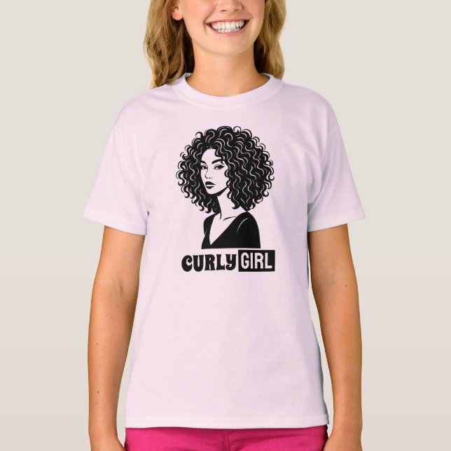 Camiseta Chica Rizada (Anverso)