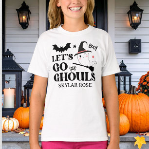 Camiseta Chica rosa de Halloween, un fantasma adorable