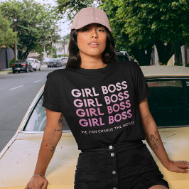 Camiseta Chica rosa moderno Jefe mejor regalo para Girly