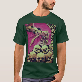 Camiseta Chica Rubia De Pin Up Ciencia Ficción Terror Vinta