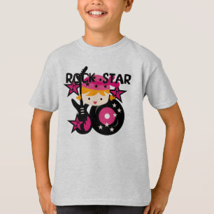 Camiseta Chica rubio de la estrella del rock