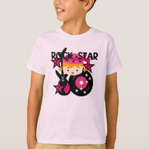 Camiseta Chica rubio de la estrella del rock