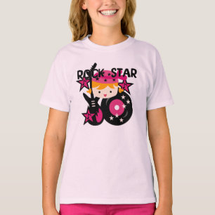 Camiseta Chica rubio de la estrella del rock