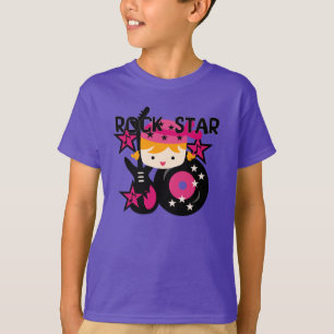 Camiseta Chica rubio de la estrella del rock
