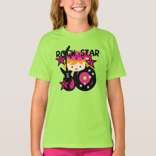 Camiseta Chica rubio de la estrella del rock