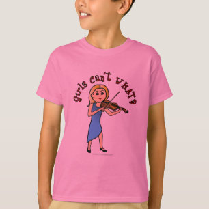Camiseta Chica rubio jugando violín
