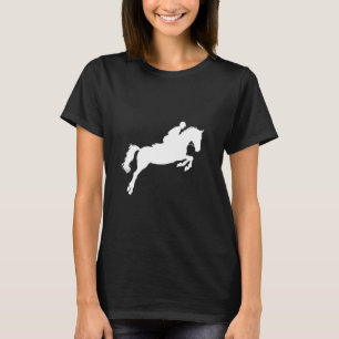 Camiseta Chica saltadora montando caballo salto ecuestre