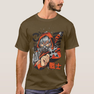 Camiseta Chica samurai Anime Ninja Chica Japonés Ninja
