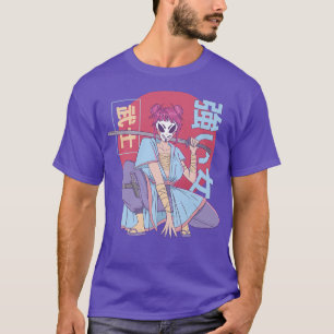 Camiseta Chica Samurai Anime Otaku Guerrero Ninja Manga Jap