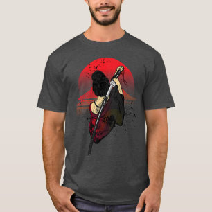 Camiseta Chica samurai guerrero Bushido espada marcial Japó