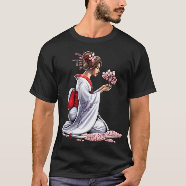 Camiseta Chica samurái japonesa (Anverso)
