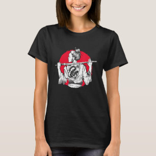 Camiseta Chica Samurái Japonesa con Arte de Tatuaje de Drag