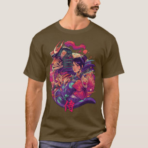 Camiseta Chica samurai mujer guerrera Bushido código japoné