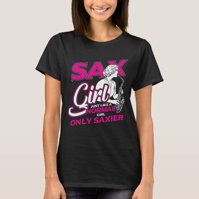 Camiseta Chica saxofón (Anverso)