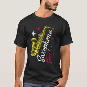 Camiseta Chica saxofón Chicas saxofonistas dan saxofón