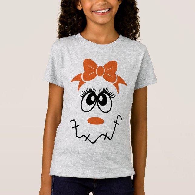 Camiseta Chica Scarecrow Face con Bow (Anverso)