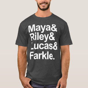 Camiseta Chica se reúne con personajes del mundo blanco