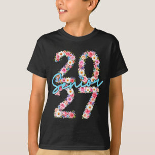 Camiseta Chica senior 2027 clase de 2027 floral flor
