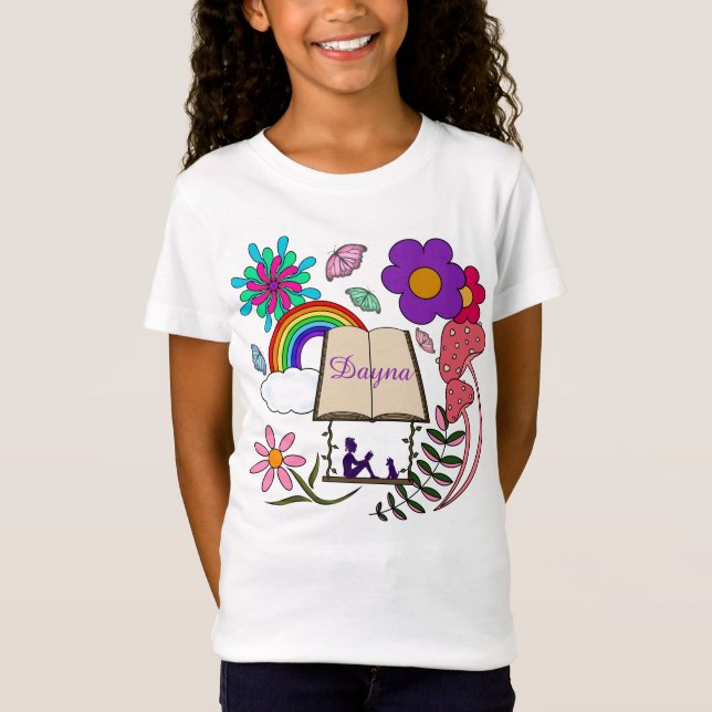 Camiseta Chica sensacional libro perro hongos arco iris flo (Anverso)