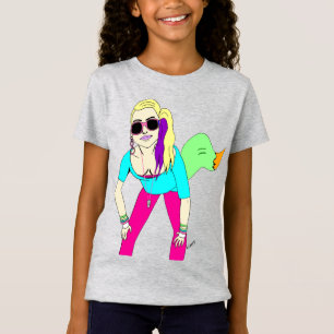 Camiseta chica sexy de los 80   