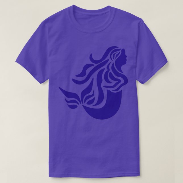 Camiseta Chica sirena azul (Diseño del anverso)