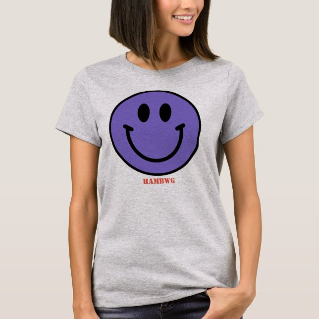 Camiseta Chica Smile Face Lavender Emoji HAMbyWG (Anverso)