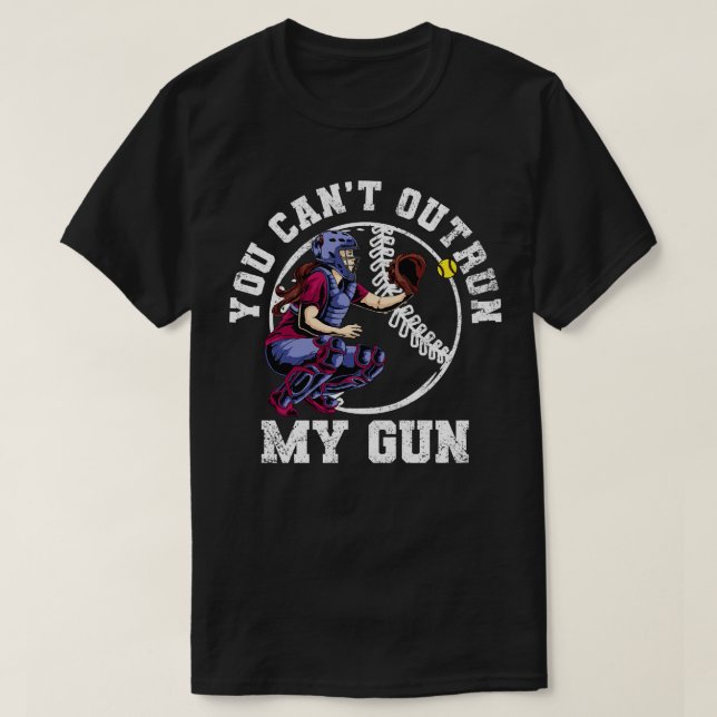 Camiseta Chica Softball Catcher (Diseño del anverso)