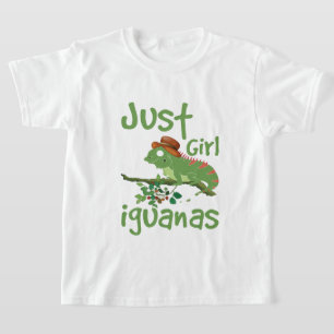 Camiseta chica sólo gracioso ama el arte de palabra iguanas