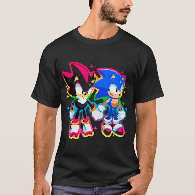 Camiseta chica sombra sónica (Anverso)