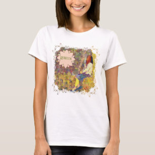 Camiseta Chica Soñadora en Pared Geometría Abstracta Colori