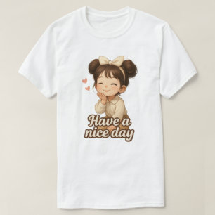 Camiseta Chica sonriente con mensaje positivo