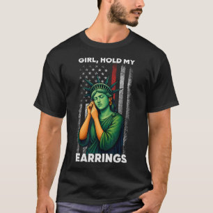 Camiseta Chica Sostengo Mi Estatua De La Libertad En Modo D