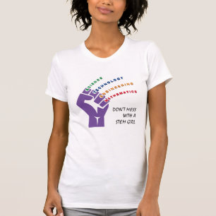 Camiseta Chica STEM colorido