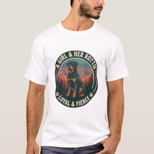 Camiseta Chica Su Rottie Leal Fiero Perro Rottweiler Montañ