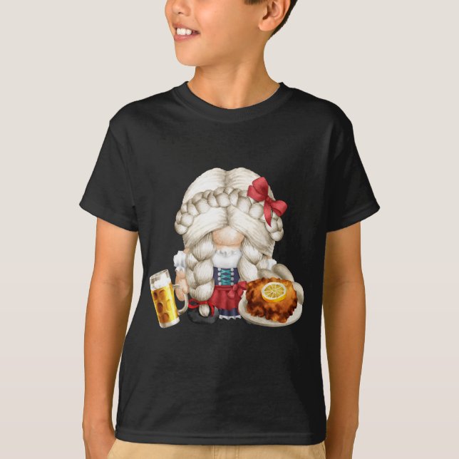 Camiseta Chica Sucio De Gnomie Con Acnitzel Y Cerveza - (Anverso)