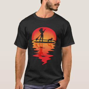 Camiseta CHICA SUP Boarding Paddling Stand Up Paddle Dog
