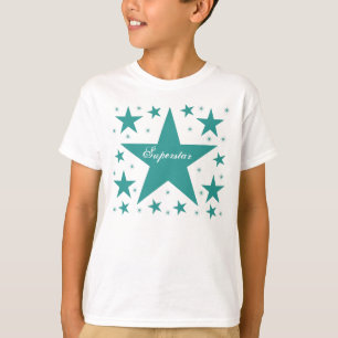 Camiseta Chica superestrella Tee, Verde azulado