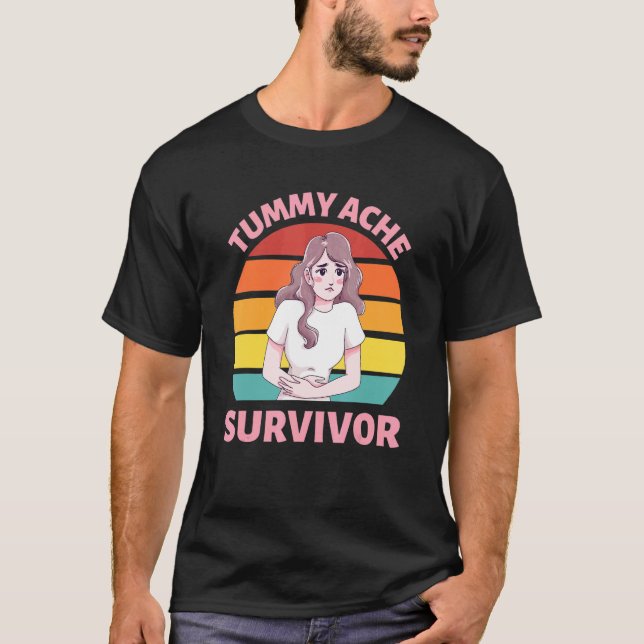 Camiseta Chica Superviviente de Dolor de Barriga Dolor de E (Anverso)