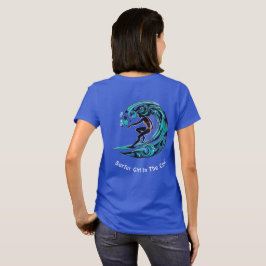 Camiseta Chica Surfer En El Curl