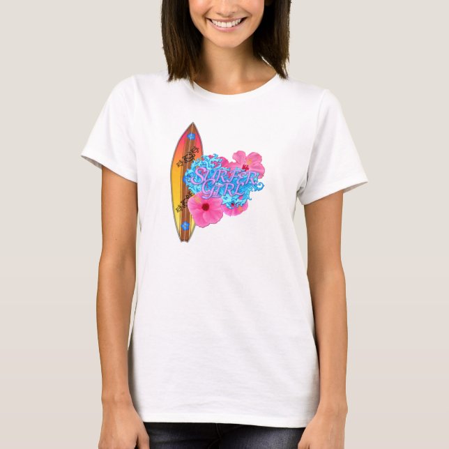 Camiseta Chica surfista (Anverso)