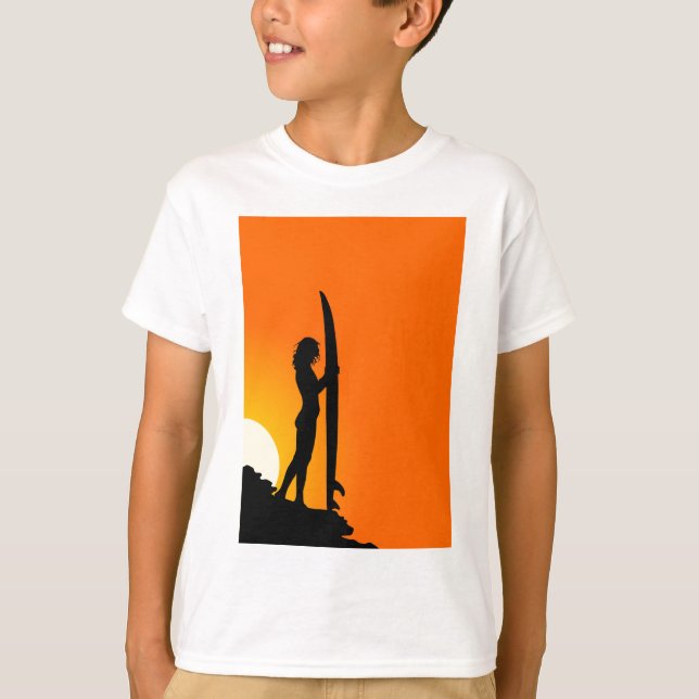 Camiseta Chica surfista (Anverso)