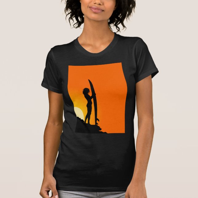 Camiseta Chica surfista (Anverso)