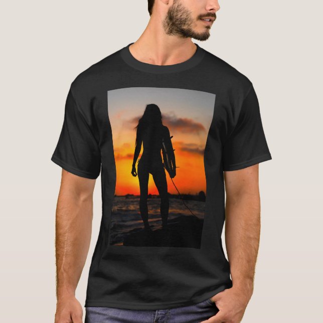 Camiseta Chica surfista (Anverso)